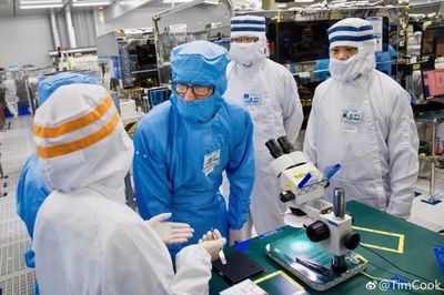 苹果CEO库克广州之行 首站参观欧非科技车间_科技_网